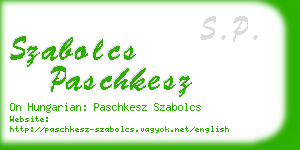 szabolcs paschkesz business card